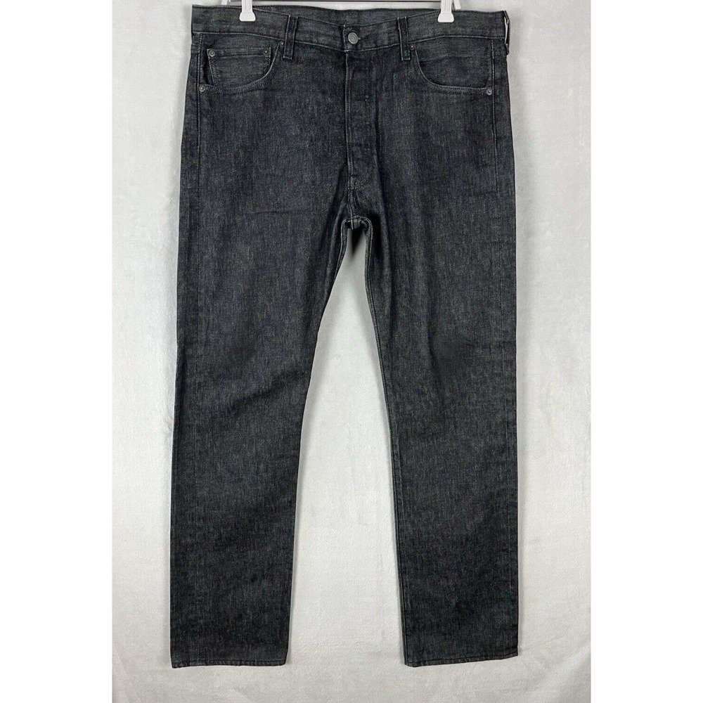 Levis 501 Jean Men 36x34Dark Wash Original Straight Fit Button Fly Cowboy Preppy